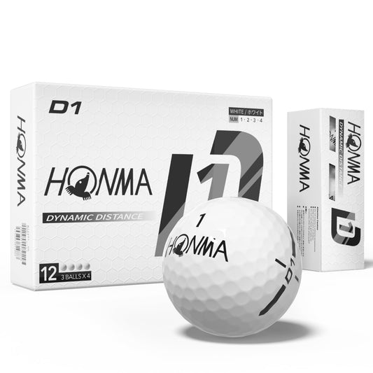 Honma 2024 Dynamic Distance D1 Balls Sleeve (White)