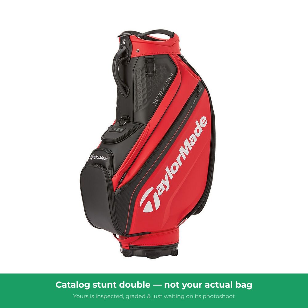TaylorMade Cart Bag Black& Red for golf bag storage at ReGolf - representative product photo