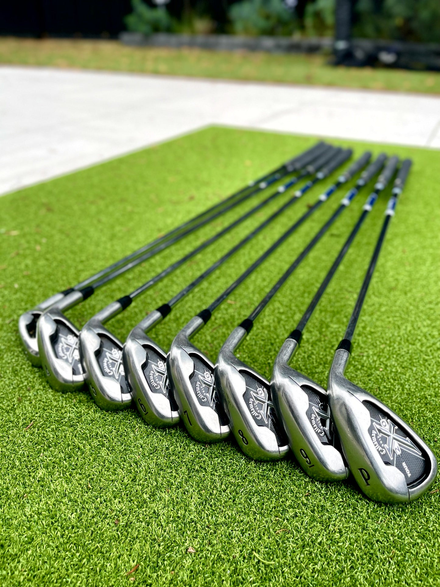 Callaway X20 Tour 6~P RH 5.0  iron set 6-P Steel shaft showing Jailbreak construction