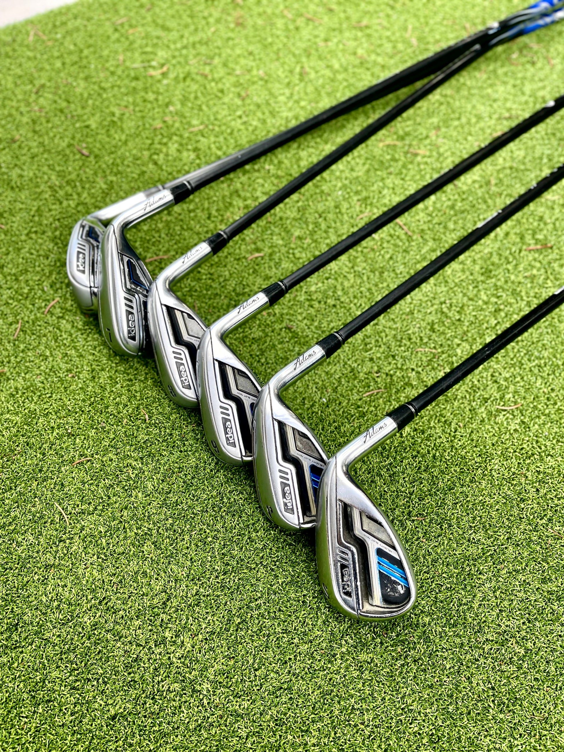 Adams Idea 6~S RH Senior G iron set 6-S Graphite shaft showing Premium Construction construction