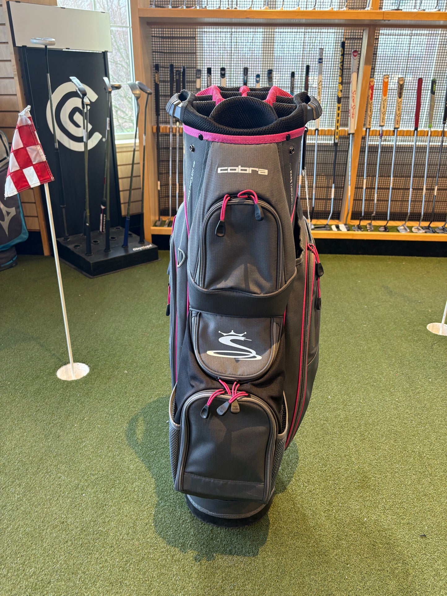 Cobra Passthrough Cart Bag (Grey/Pink)