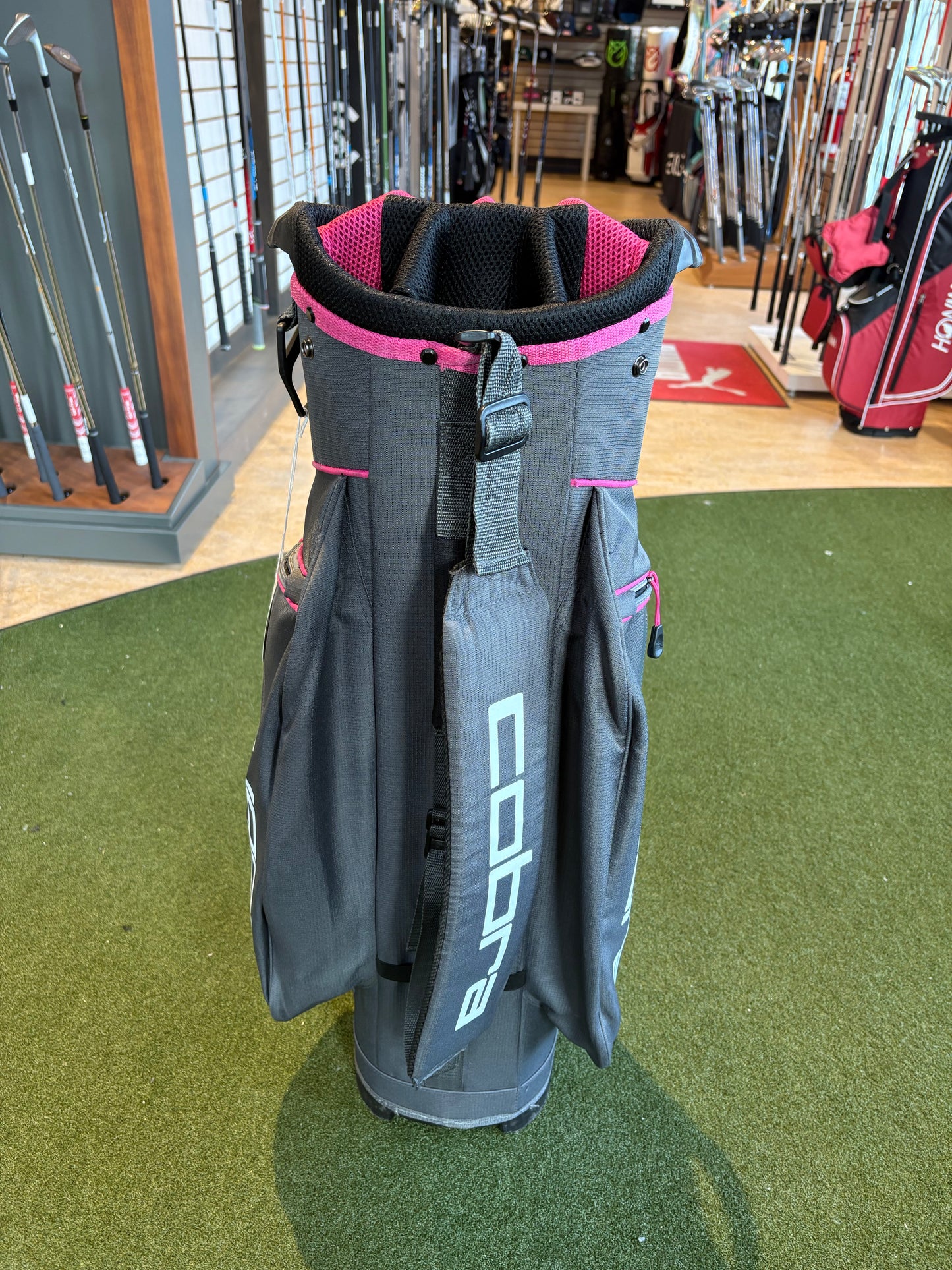 Cobra Passthrough Cart Bag (Grey/Pink)
