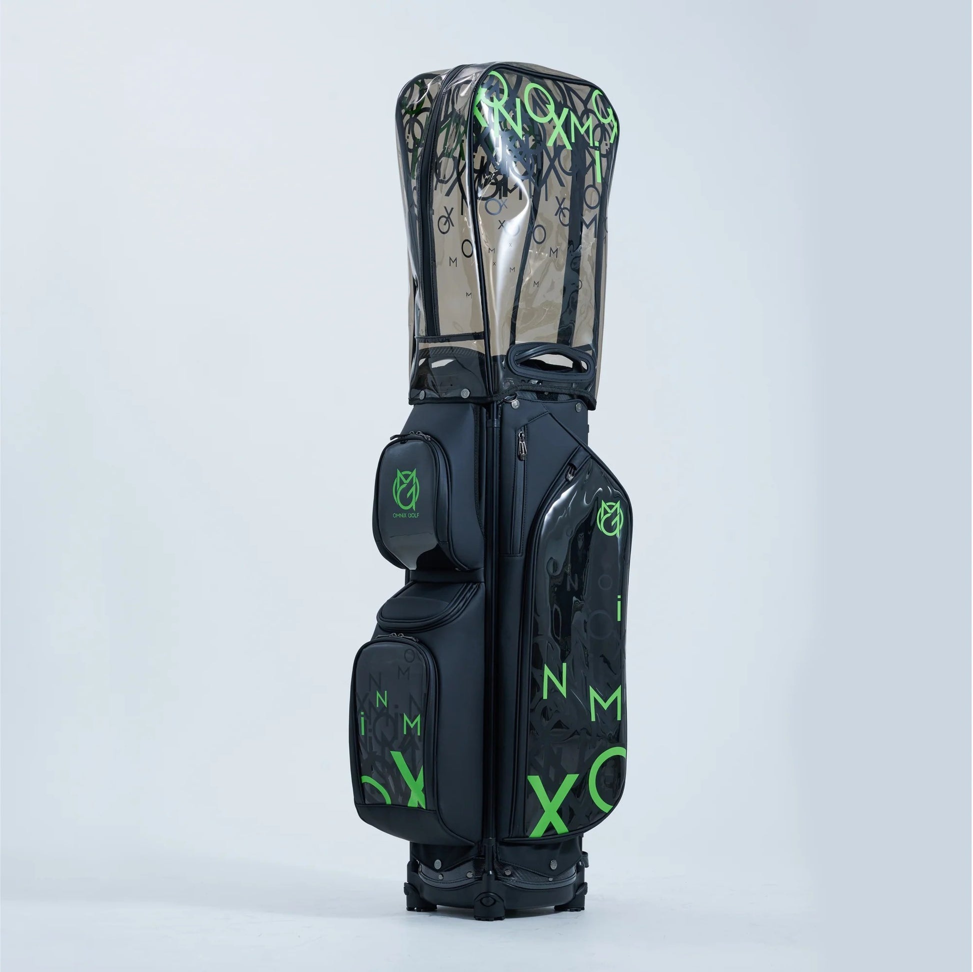 Omnix Moxie Cart Bag Night cart bag showing premium construction and organization