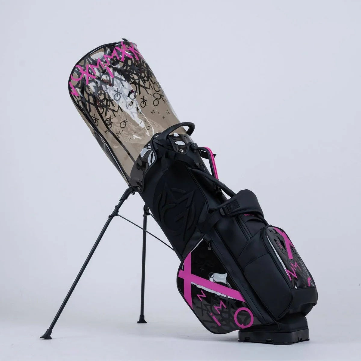 Omnix Moxie Stand Bag Nigh cart bag showing premium construction and organization