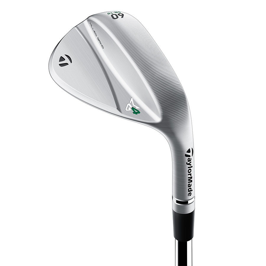 TaylorMade Milled Grind 4 Wedge wedge  showing Premium Construction and Tour Performance face technology